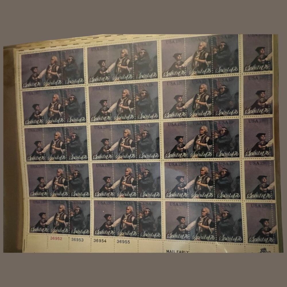 MNH ￼Spirit of 76 Sheet of 50 13c Stamps